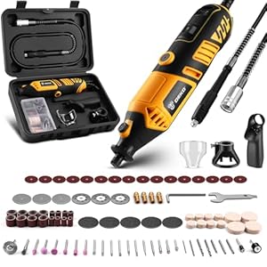 Power Rotary Tool Kit 170W: DEKOPRO 126pc Multi DIY Tool Kit for Wood/Metal - Mini Electric Sander/Drill Set with Flex Shaft for Carving,Cutting,Sanding,Gri... for 3D Printing