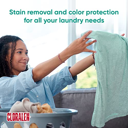 cloralen liquid laundry stain remover detergent booster - 608 fl oz - non-chlorine vinegar formula - laundry booster for color amp white clothing