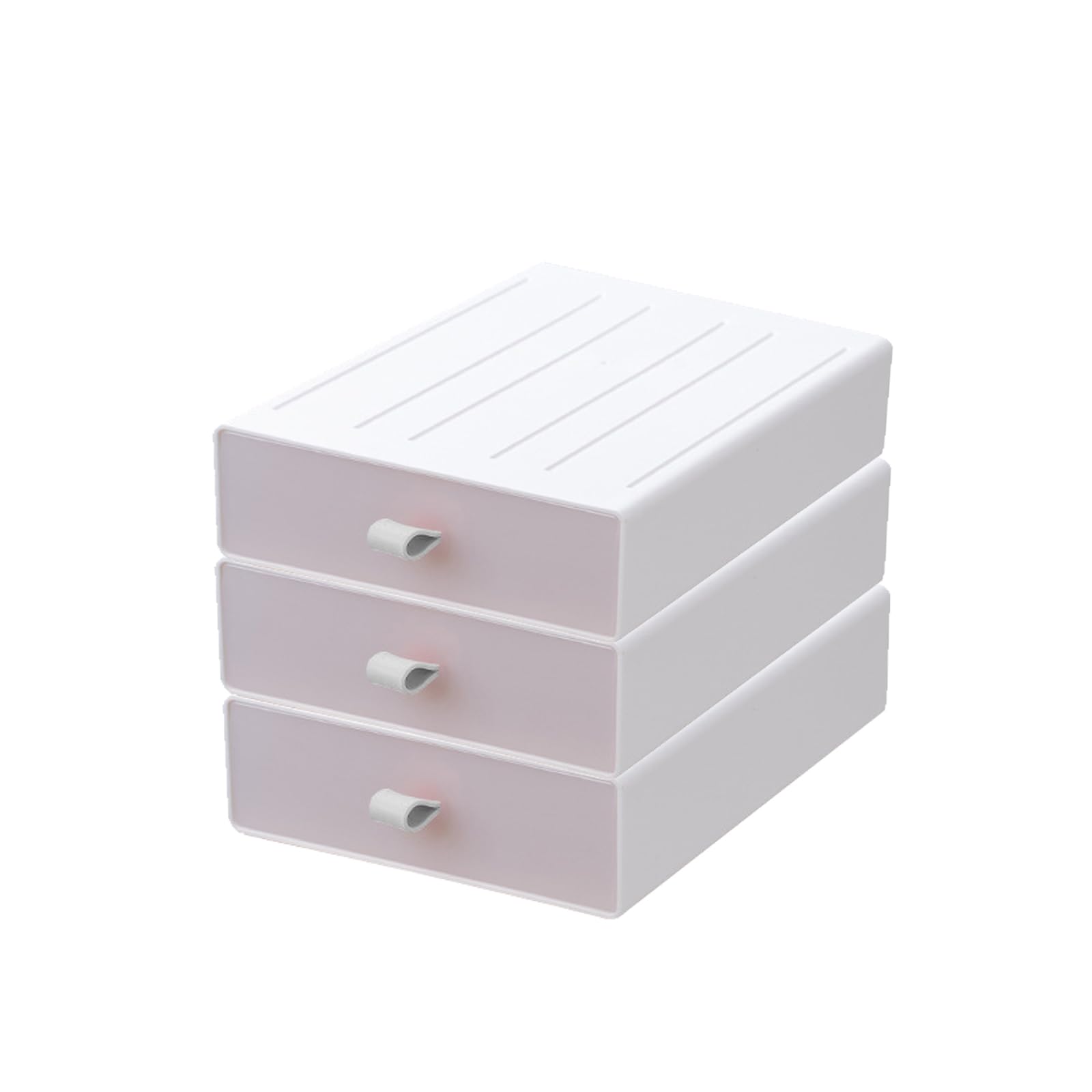 MytaYt 3 Cajones Apilables Blancos Cajonera Apilable Organizador de Escritorio con Cajones Torre de Cajones, para Escritorios Tocadores Oficinas Baños Cocina