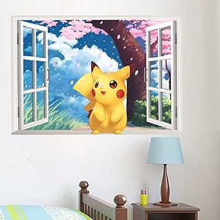 Revived Furniture And Home Decor Cartoon Pikachu Pokemon Go Wall