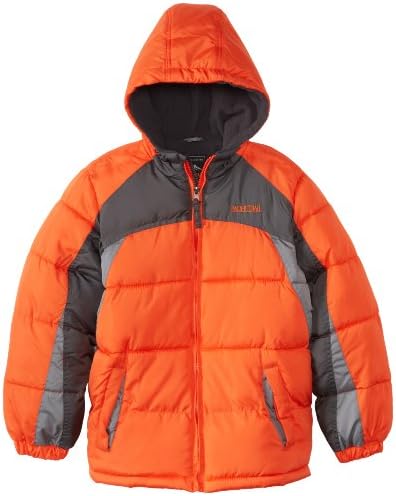 Pacific Trail Big Boys' Color Block Puffer Jacket with Fleece Lining