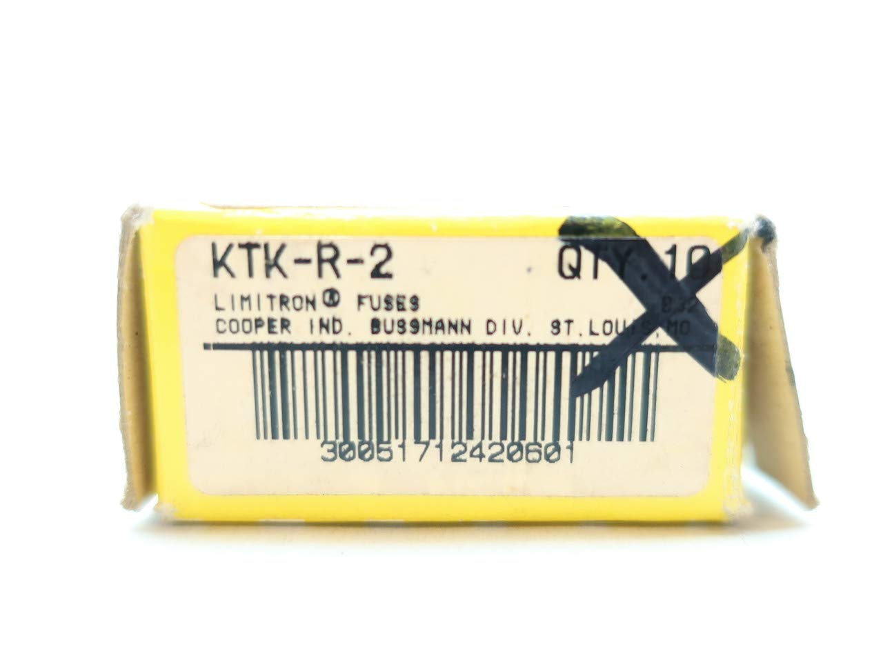Cooper Bussmann KTK-R-2 Limitron - Fusibili a cartuccia classe CC 2A, 600 V AC, confezione da 10