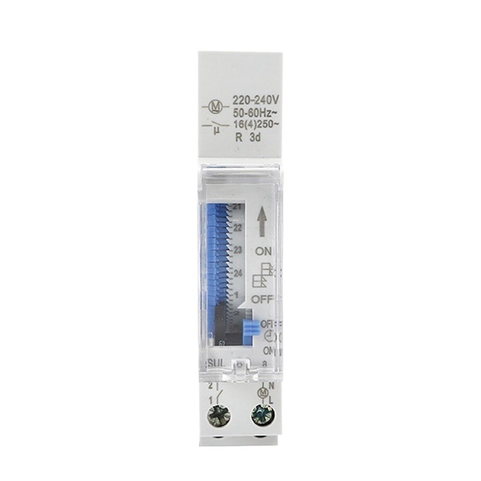 SUL180A Temporizador Interruptor 24 Horas Relé Analógico Temporizador Eléctrico Programable 220V 16A Batería Carril DIN Mecánico