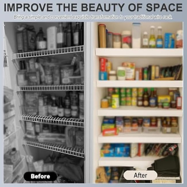 Customizable Wood Grain Shelf Covers, Cuttable PVC Wire Rack Covers for Closet, Kitchen, Imitation Wood Grain Shelfing Cover£¬No Installation Required(5 pack,LxWxH-50inx16inx3in)