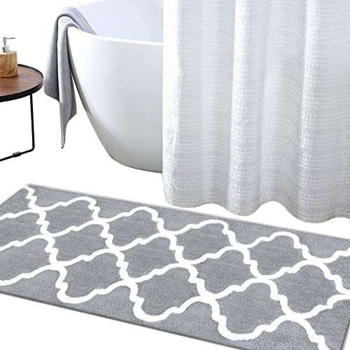 Pauwer 60 x 150 cm Badezimmerteppich rutschfest Waschbar Weicher Badteppiche Badematte Badläufer...