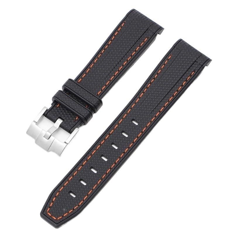 Bracelet de montre 20mm caoutchouc étanche boucle pliante accessoires hommes femmes
