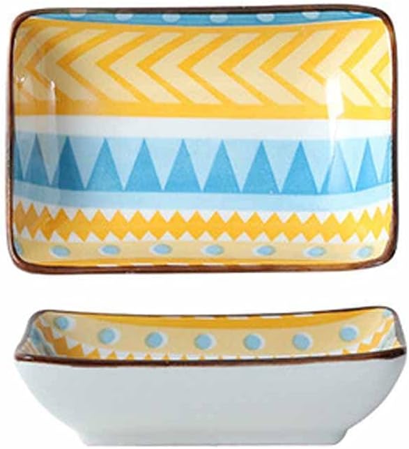 2PC Hand-Painted Underglaze Snack Dish Creative Ceremic Sauce Seasoning Soy Vinegar Small Plates(D)