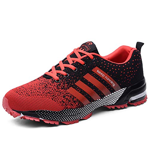 Goalsse , Chaussures de Course pour Homme - - Noir/Rouge, 42 EU