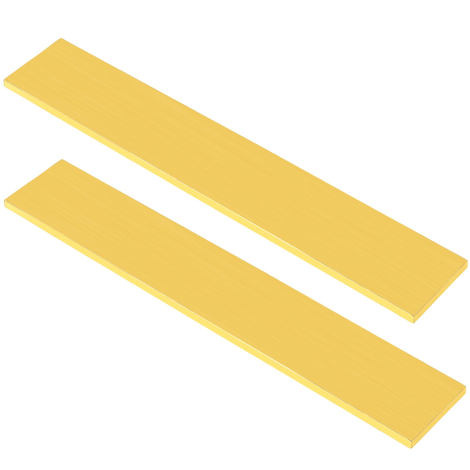 Photo 1 of LEXININ 6 x 50 x 300mm Brass Flat Bar, 0.24 x 1.96 x 11.8 inches, Solid Stock for Plate and Craft, 2 Pieces