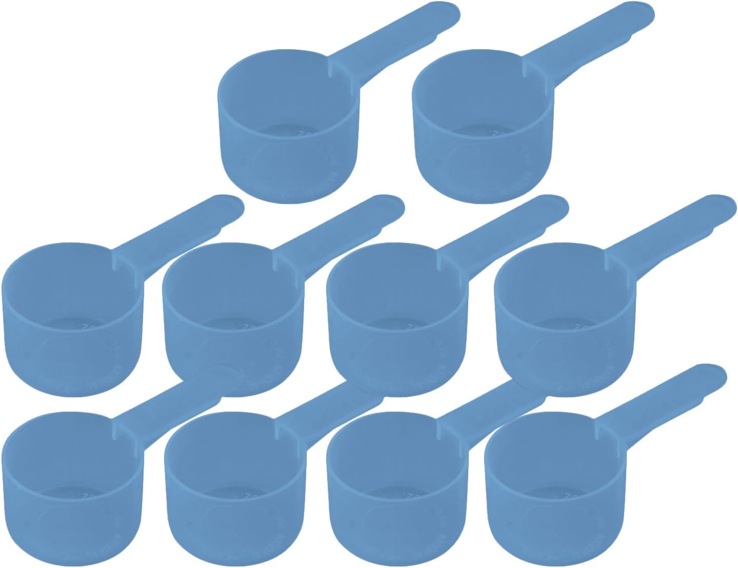 29.6 mL Plastic Measuring Packaging Scoop (= 6 teaspoon/ = 29.6 cc/ = 2 tablespoons/ 1 fl oz), Medium Handle - to Measure and Dispense Spices, Granules, Powders, for Seeds Packing (50)