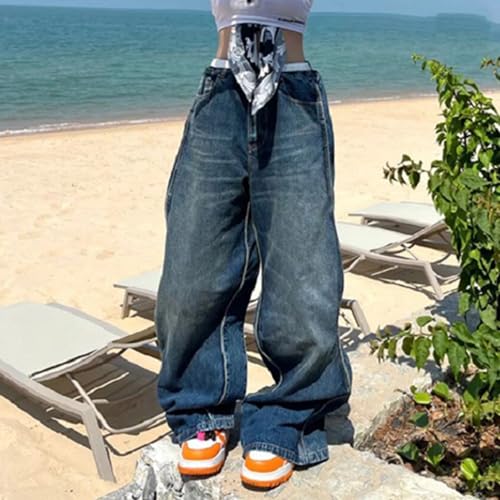 Washed and Worn-Out Long Pants, Unisex Jeans3