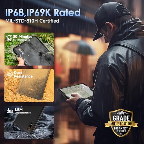 Image of Ulefone Armor Pad Pro 8 inch Rugged Tablet (16GB + 128GB), 48MP Rear Camera + 32MP Front Camera, 7650mAh Battery 18W Fast Charging Octa Core Android 13, 4G LTE 3-Card Slots IP68 Waterproof Tablet GPS NFC