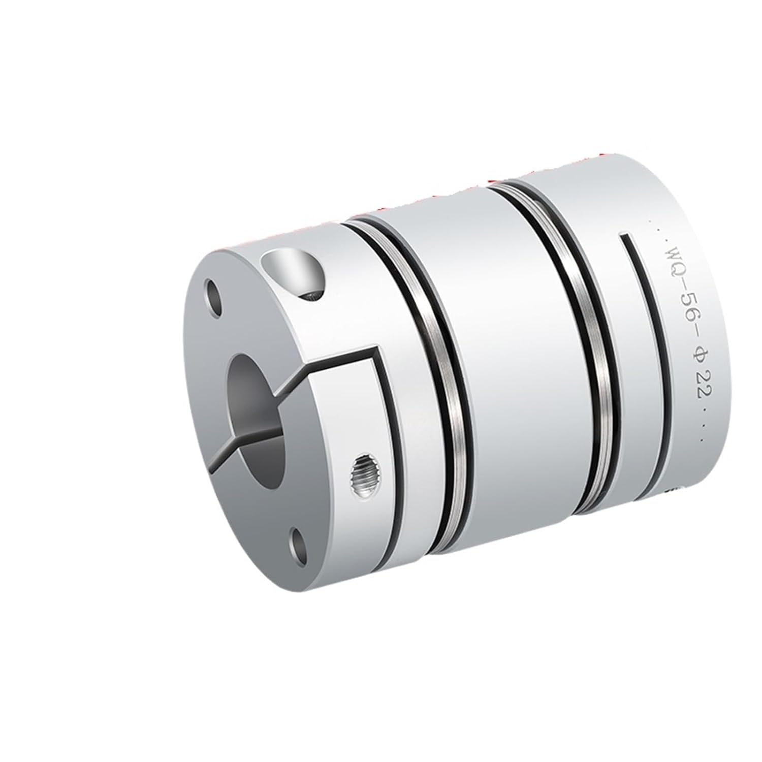 Aluminum Alloy D34L45 Double Diaphragm Coupling Elastic Connector D34mm L45mm(14x15)