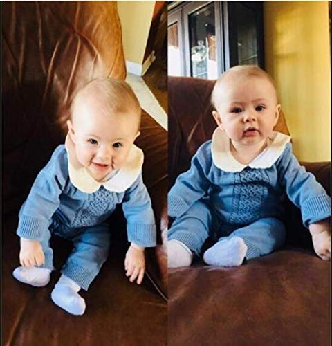 Auro Mesa Baby & Little Boy Girl Peter Pan Collar Knit Sweater Romper Outfit Clothes Twin Baby Clothing Jumpsuit Boutique 0-18M #TOP1