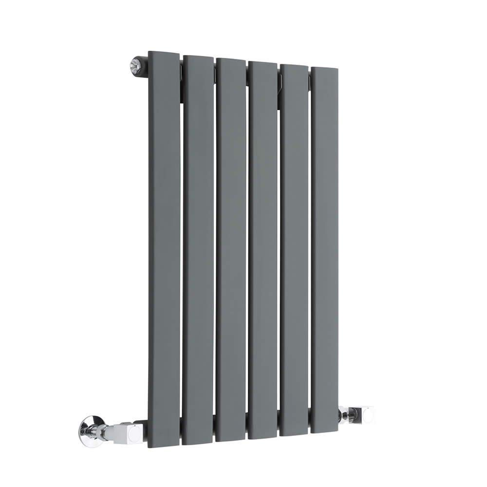 Milano Alpha Anthracite Horizontal Single Flat Panel Radiator - 635mm x 420mm