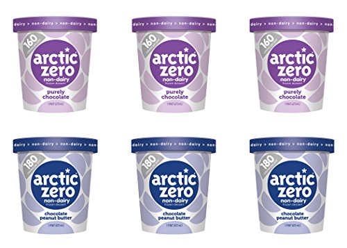 ARCTIC ZERO Fit Frozen Desserts - 6 Pack - Chocolate Peanut Butter and Purely Chocolate Creamy Pints