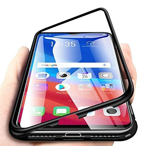 ELICA Magnetic Adsorption Tech Powerful Magnets Built-in Metal Frame 360 Degree Protection Shockproof Metal Flip Cover for Oppo Reno - Black (B07V52C758) Amazon Price History, Amazon Price Tracker