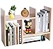 PENGKE Office Storage Rack,Desktop Organizer,Home Decor Adjustable Wood Display Shelf Rack,True Natural Stand Shelf,Office Supplies Desk Organizer,Light Brown