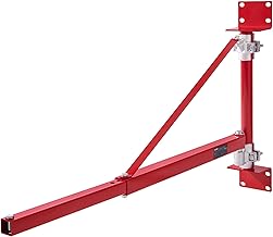 VEVOR Braccio Supporto per Paranco Elettrico, Capacità Carico 600 kg, Braccio di Supporto per Paranco Girevole con Asta, Telaio di Sollevamento in Acciaio a 180° per Officina, Garage