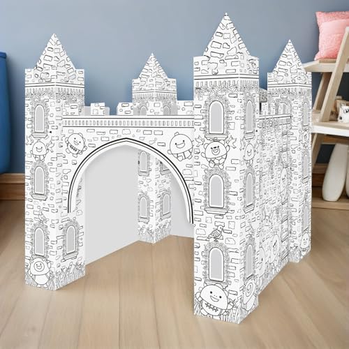Puzzle 3D blanc en papier détachable à colorier VICASKY pour activités DIY