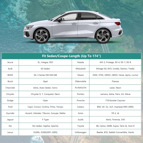 Image of GUNHYI Hatchback Car Cover for Automobiles All Weather Waterproof, Universal Fit Toyota Yaris, Kia Rio, Mini Cooper 2-Door /4-Door, Mitsubishi Mirage, Chevrolet Bolt EV /Sonic etc.