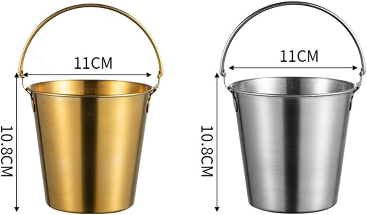 Ice Bucket Home Bar 700ml Stainless Steel Ice Bucket For Drinks And Parties Insulated Ice Bucket(Gold)