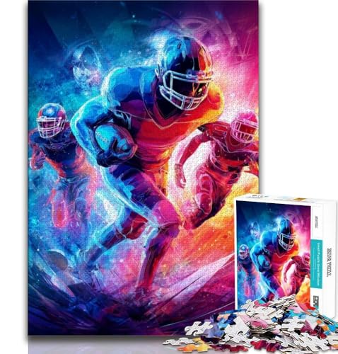 LLONGKT - Puzzles pour Adultes et Adolescents, Joueurs de Football américain, Jeu Stimulant, idéal comme Cadeau pour Toute la Famille (Taille 75x50cm)