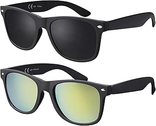 La Optica B.L.M. UV400 CAT 3 CE Unisex Sonnenbrille inkl. Brillenbeutel Putztuch - Verspiegelt, Polarisiert, Gradient Vari...