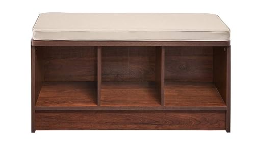 ClosetMaid 1309 3-Cube Storage Bench, Dark Cherry