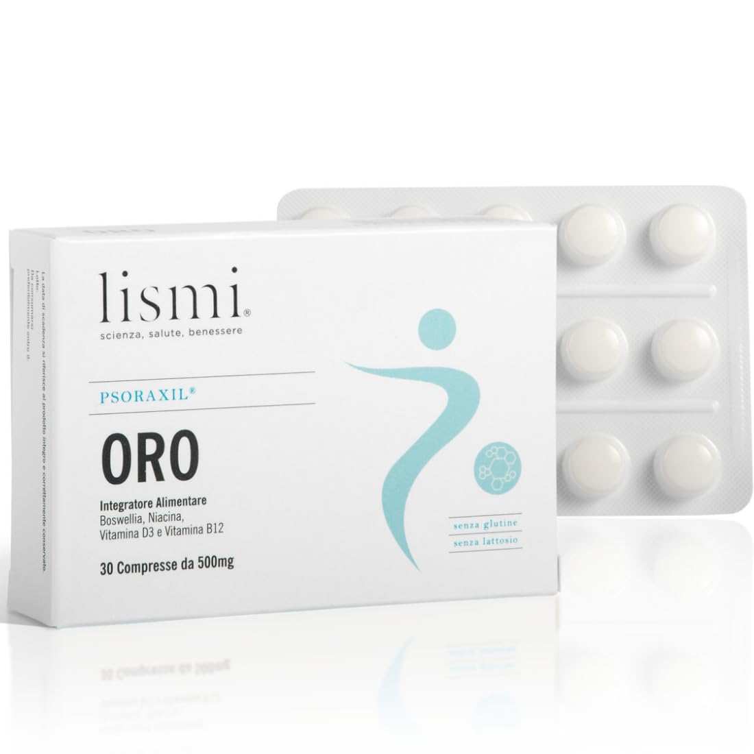 PSORAXIL ORO - Integratore per la Psoriasi, per il Benessere della Pelle e Mucose, Infiammazioni e Alterazioni Cutanee, Dona Protezione Osteo-Articolare, Made in Italy, Confezione da 30 Compresse