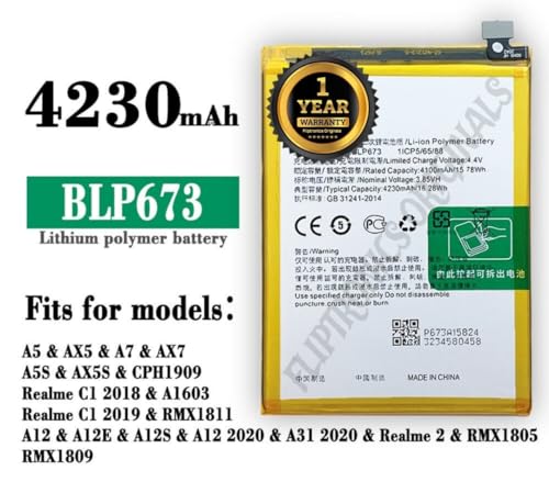 Image of BLP673 Battery for Oppo A7 / A5 / A5s / A3S / 2 / C1 / Battery with 1 Year Warranty****(U271)