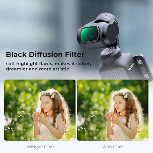 Image of K&F Concept Magnetic Black Diffusion 1 /4 Filter for DJI Osmo Pocket 3, Creative Mist Cinematic Effect Filters for Osmo Pocket 3 Creator Combo