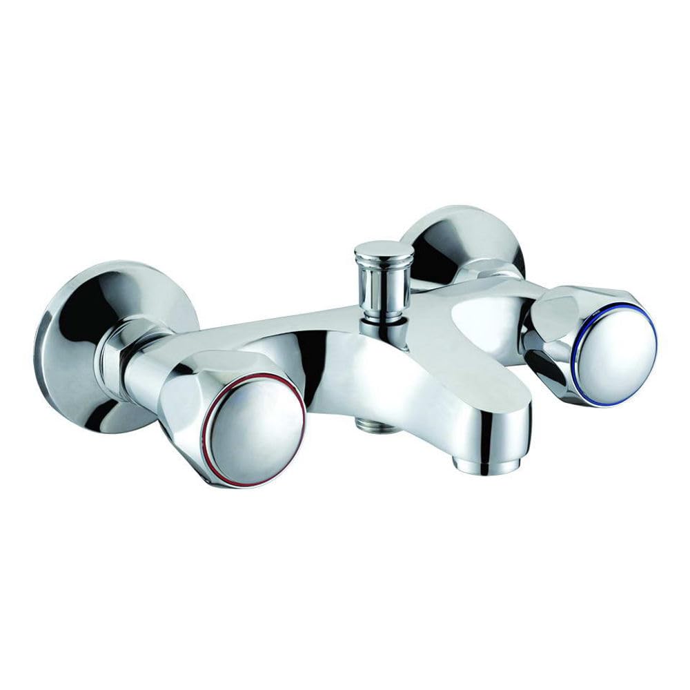 Grifo Mezclador de Bañera Cromado con Ducha de Mano, Manguera y Soporte – (H11022C)