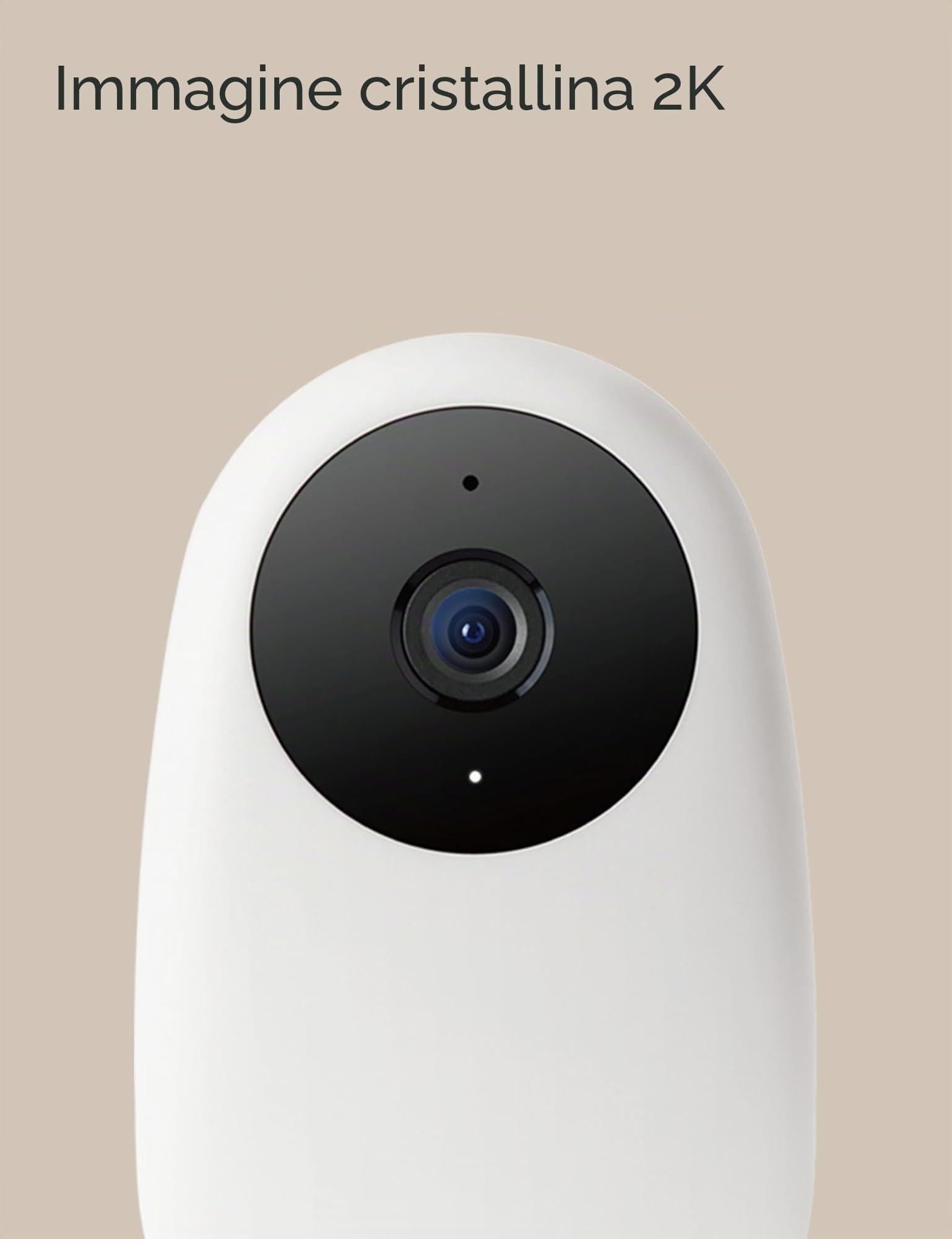 [Esclusiva Amazon] Nooie 2K Baby Monitor con Micro SD Card, Visione Notturna Rilevazione di Movimento e Suono 2.4G WiFi, per Baby Nanny Anziani e Monitoraggio Animali Domestici, Funziona con Alexa