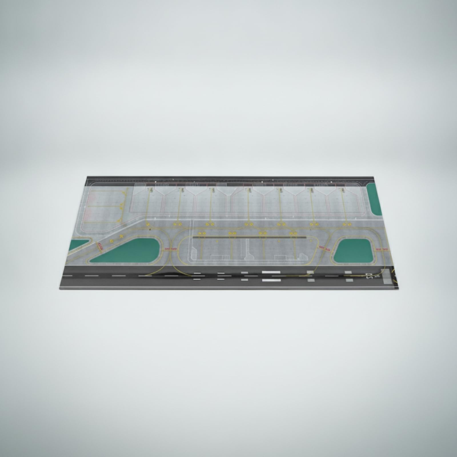 Pista di Decollo in Miniatura Grande Tappeto da Gioco Aeroporto Rettangolare Diorama Aeroportuale per Collezionisti