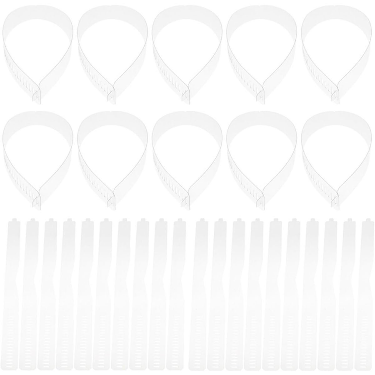 Alipis 80 Pezzi Rinforzi Colletto Camicia in Plastico Bianco Supporti Pratici per Colletto Camicia Uomo 47x3,5 Cm