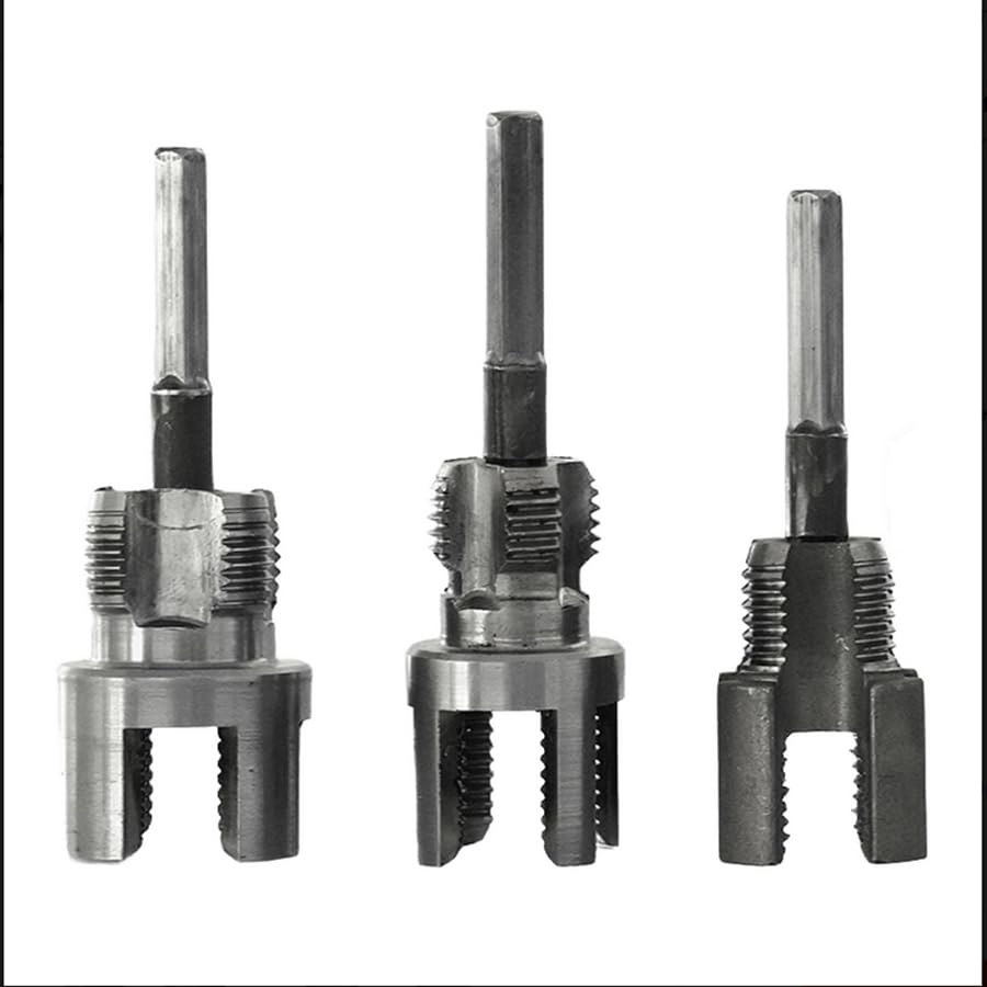 3PCS Carbon Steel Core Drill Bit Pipe Threading Tool Tap Die Set Internal/External PVC PPR Pipe Thread Cutting 1/2",3/4",1" inch-picture-23