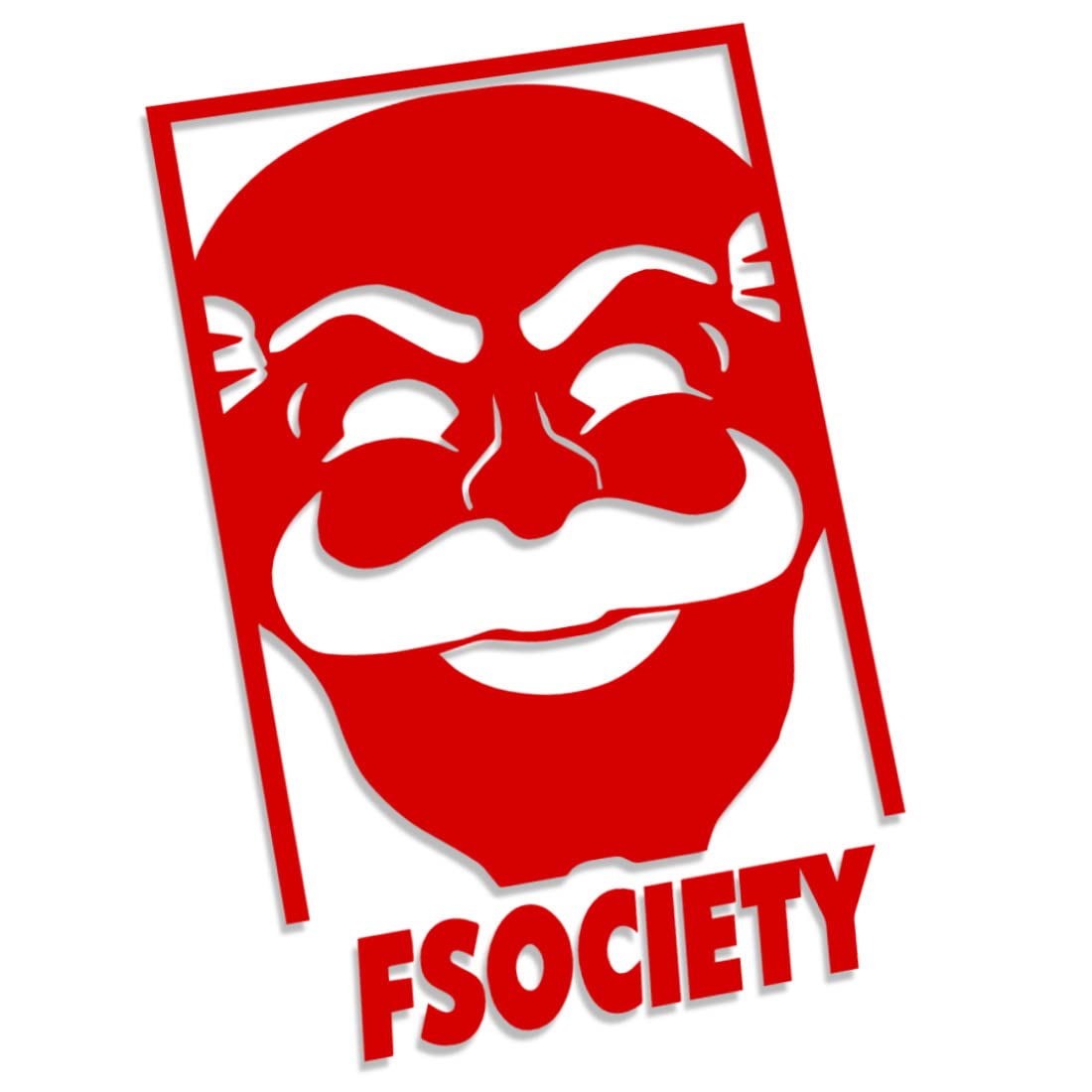 Adesivo Decus Mr Robot 'Fsociety' - Stile JDM - Pellicola Oracal - Colori A Scelta (default Nero) - 13x9 Cm - Fatto In Germania - 3
