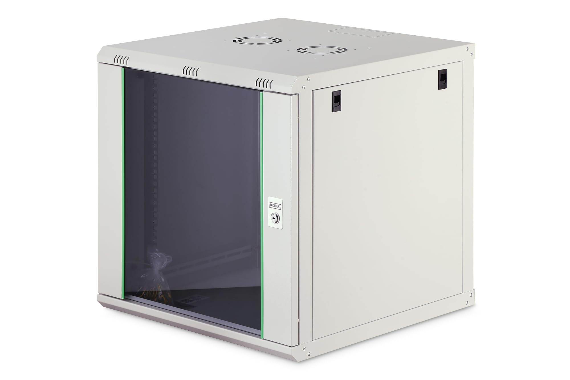 DIGITUS Netzwerkschrank - 19 Zoll Rack - 12HE - Wandmontage - 600mm Tiefe - Traglast 60kg - Dynamic Basic Serie - Grau