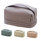 REWMET Make Up Bag, Large Capacity Travel Cosmetic Bag, Makeup Organizer Bag, Travel Essentials, Tra