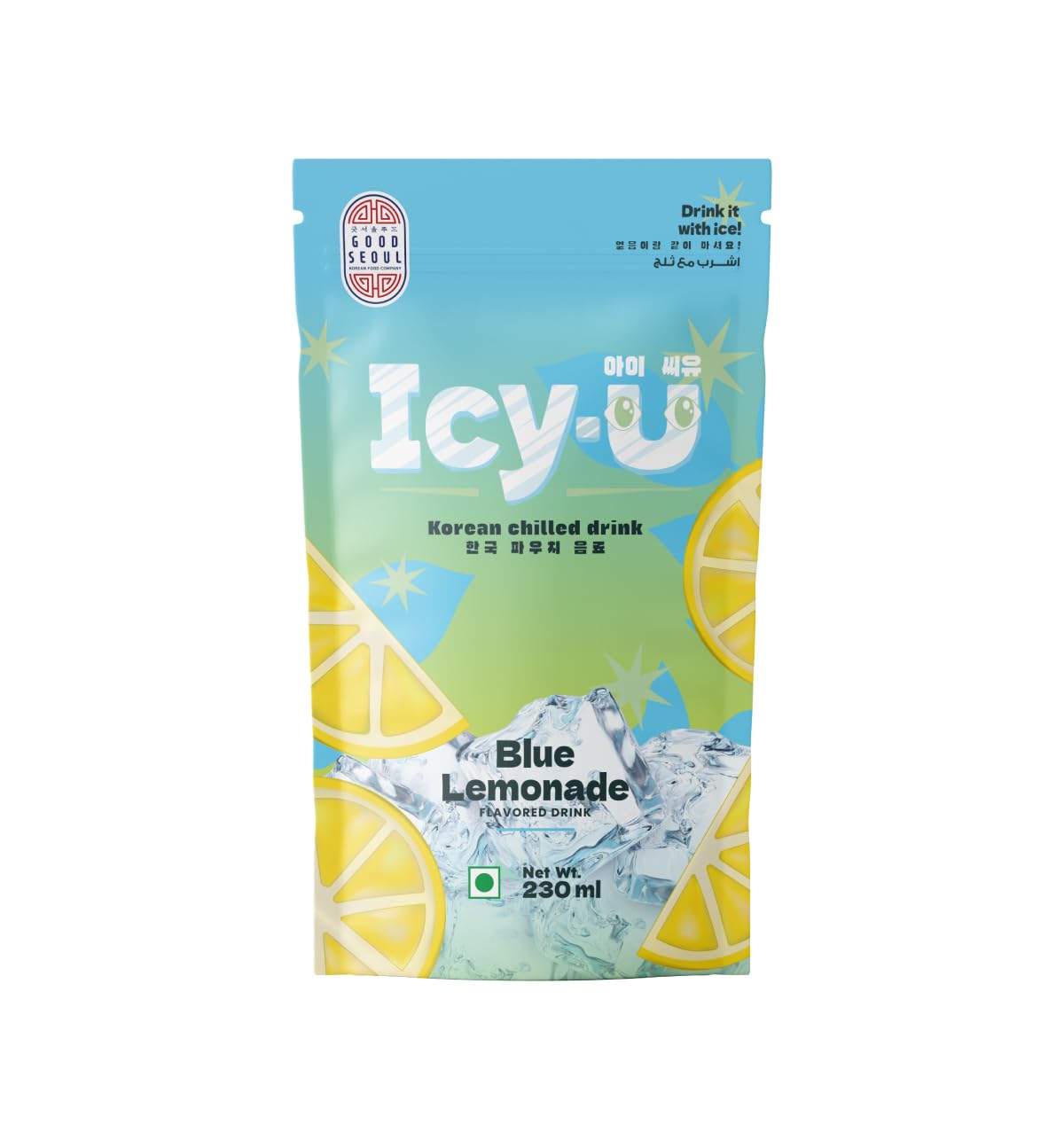 Good Seoul Icy-U Blue Lemonade Korean Chilled Drink • Refreshing Blue Lemon Citrus Summer Cooling Beverage • Ready-to-Drink Korean Ade, 7.78 fl oz ℮ 230 ml-picture-15