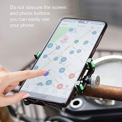 DECDEAL Suporte para telefone de bicicleta em liga de alumínio Suporte ajustável para telefone móvel
