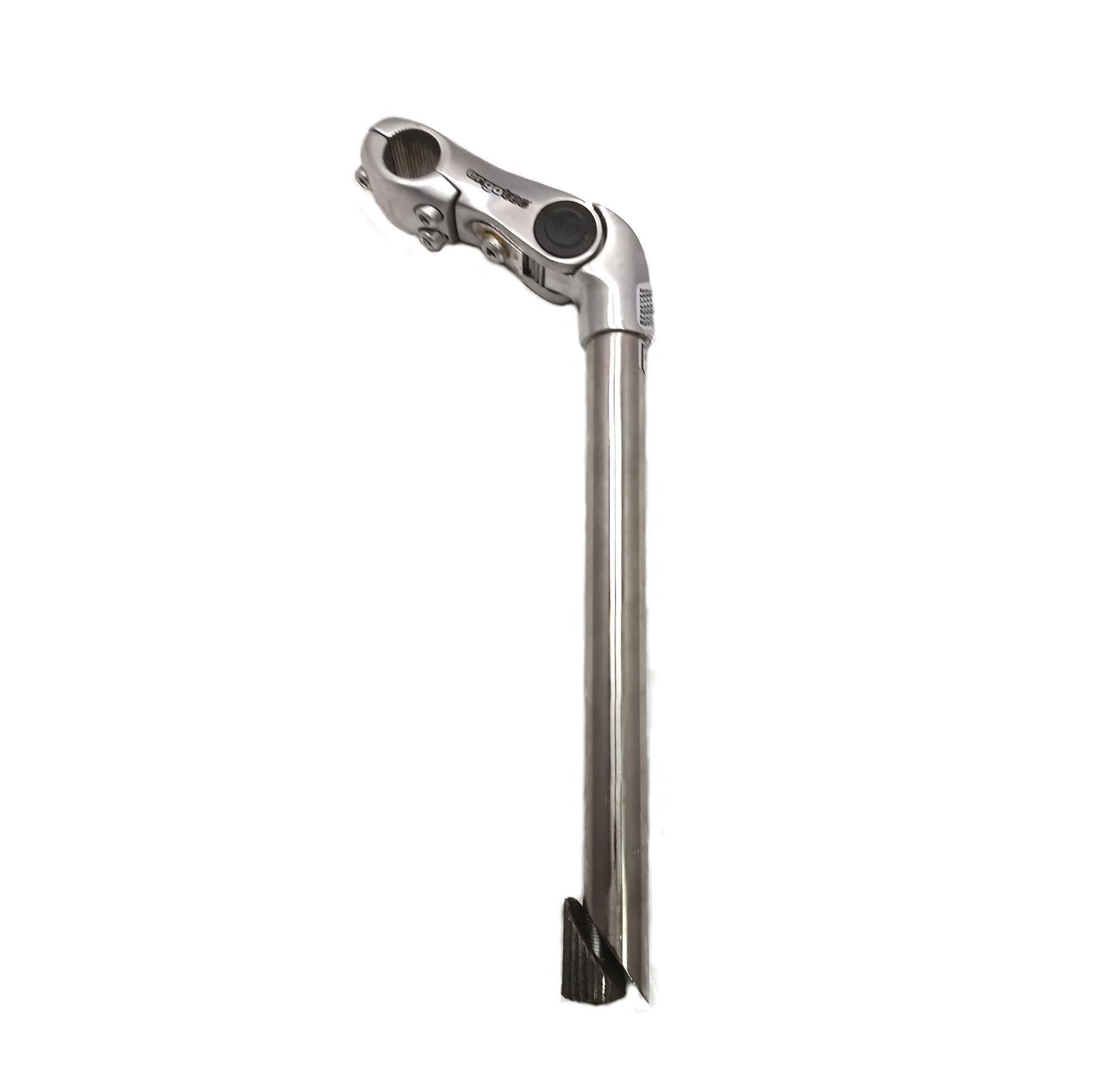 Ergotec - Potence de guidon - 25,4 mm - En acier inoxydable - Réglable - 10° à + 50° - Potence 22,2-90/300 mm - Avec démonte-pneu