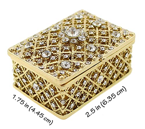 CB Accessories Wedding Unity Coins - Arras de Boda - Decorative Box with Rhinestone Crystals Keepsake 75 (Gold)