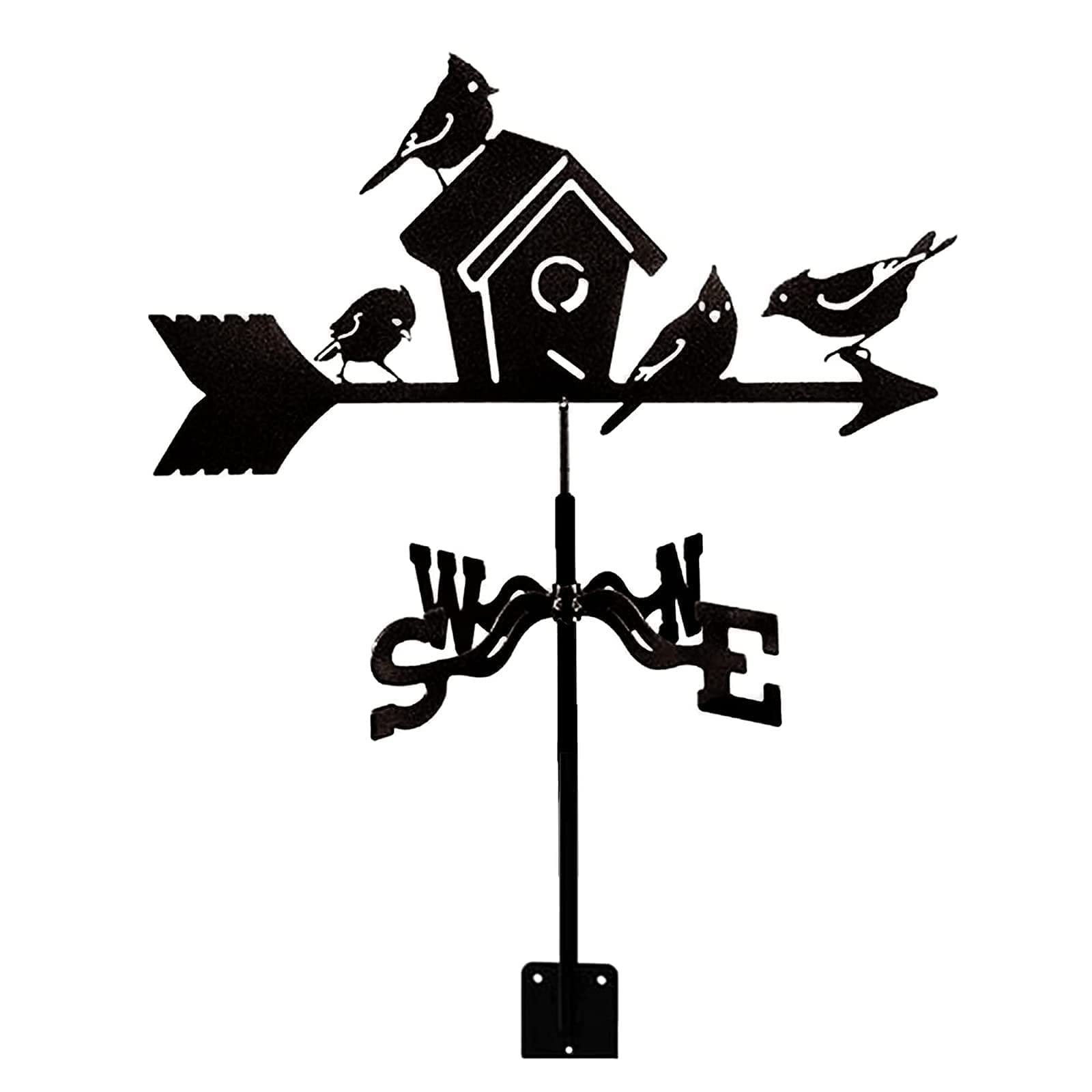 Windvaan Weathervane Art Decor Roestvrij staal Duurzame windwijzer Windvaan meetinstrumenten Weerhaan Windrichtingindicator voor tuin Patio Yard Ornament Decoratie