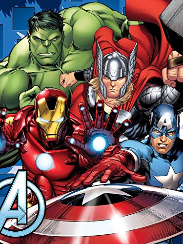 Image of Athom Living Polyester Avengers Cushion Cover, 40 X 40 cm, Multicolour