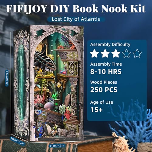 fifijoy Lost City of Atlantis Book Nook Kit thumbnail 4