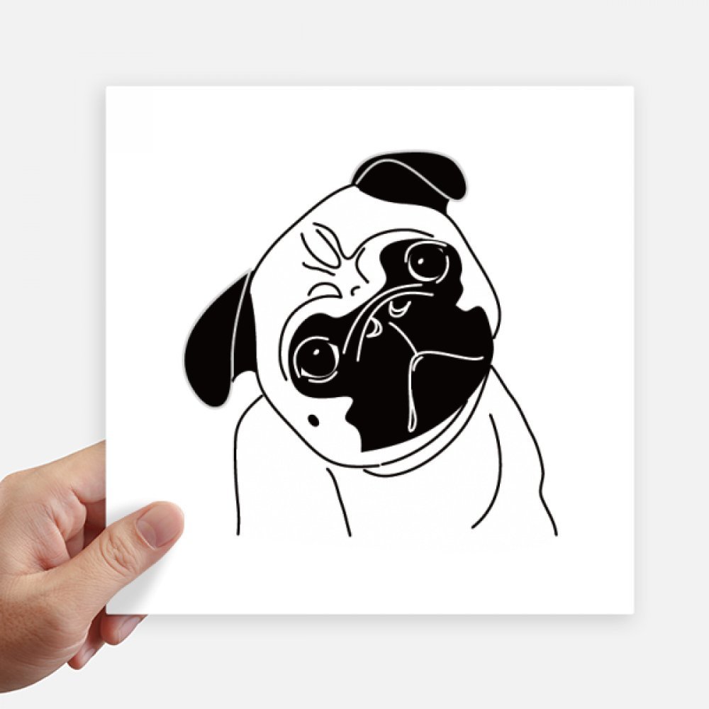 Evita maletas aburridas con pegatinas de perro negro de 20cm para portátil