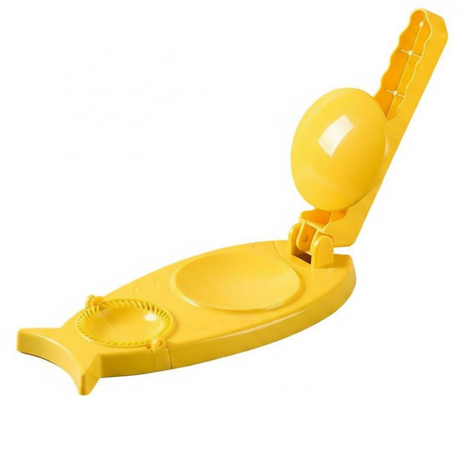 Easy to Use 2 in 1 Dumpling Tool Time Saving Manual Dumpling Press Mold Food Grade Material Ravioli Press Mold Ergonomic Handle for Beginners, Kids, Home, Family Gathering, Yellow-image-46