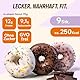 FitnesSHOCK Protein Donut Kekse-Biskuit mit Streuseln, 12g/17% Eiweiß ohne Zuckerzusatz ballaststoffreicher Snack mit Vanille Füllung Palmölfrei - Mix Box: Schoko, Vanille, Himbeere 9x70g